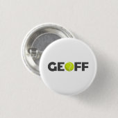 Badge Rond 2,50 Cm Geoff Tennis (Devant & derrière)