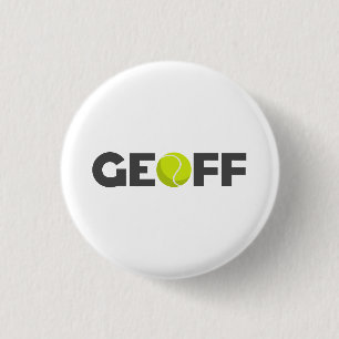 Badge Rond 2,50 Cm Geoff Tennis