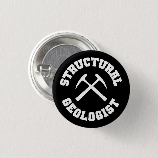 Badge Rond 2,50 Cm Géologue structurel (Devant & derrière)