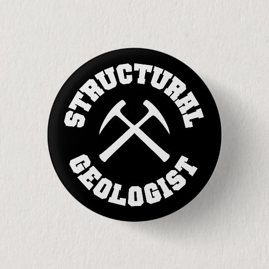 Badge Rond 2,50 Cm Géologue structurel (Devant)