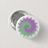 Badge Rond 2,50 Cm Geometric Purple and Green (Devant & derrière)