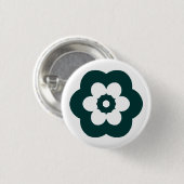 Badge Rond 2,50 Cm Géométrique 290514 (3) - Vert mousse foncée sur bl (Devant & derrière)