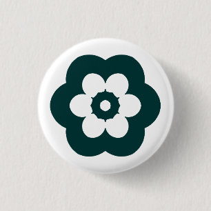 Badge Rond 2,50 Cm Géométrique 290514 (3) - Vert mousse foncée sur bl