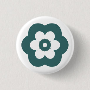 Badge Rond 2,50 Cm Géométrique 290514 (3) - Vert mousse sur blanc
