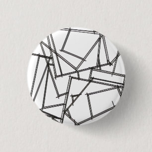 Badge Rond 2,50 Cm Géométrique noir et blanc