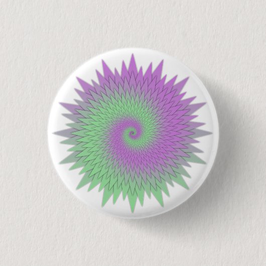 Badge Rond 2,50 Cm Géométrique Violet et Vert (Devant)
