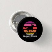 Badge Rond 2,50 Cm German Shepherd Mom (Devant & derrière)