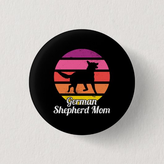 Badge Rond 2,50 Cm German Shepherd Mom (Devant)