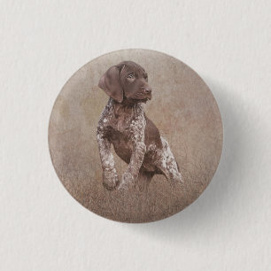 Badge Rond 2,50 Cm german shorthaired pointer puppy tapestry poster