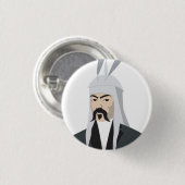 Badge Rond 2,50 Cm Ghengis Khan (Devant & derrière)