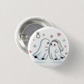 Badge Rond 2,50 Cm Ghost Cute Love Patch — Romantic Pin Button 2026 (Devant & derrière)