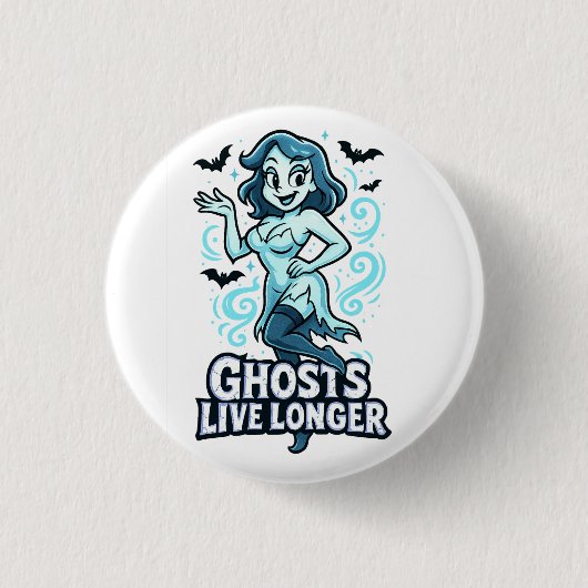 Badge Rond 2,50 Cm Ghost - Ghosts Live Plus Longs (Devant)