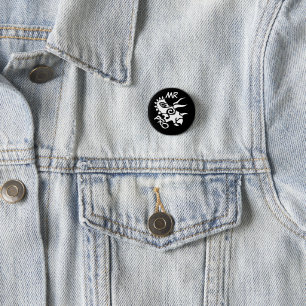 Badge Rond 2,50 Cm Ghost Mister Pro Tricératops Ancienne