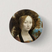 Badge Rond 2,50 Cm Ginevra de' Benci Leonardo da Vinci (Devant)
