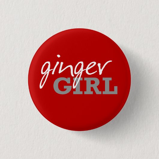 Badge Rond 2,50 Cm Ginger Girl Redhead Freckles (Devant)