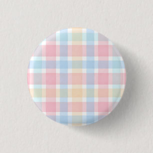 Badge Rond 2,50 Cm Gingham Pastel – Motif Aquarelle Douce