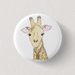 Badge Rond 2,50 Cm girafe