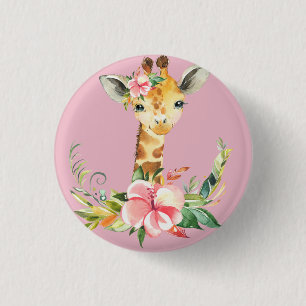 Badge Rond 2,50 Cm Girafe