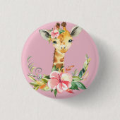 Badge Rond 2,50 Cm Giraffe (Devant)