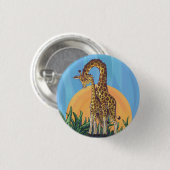 Badge Rond 2,50 Cm Giraffe maman et bébé (Devant & derrière)