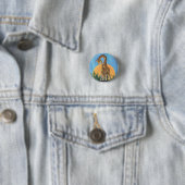 Badge Rond 2,50 Cm Giraffe maman et bébé (En situation)