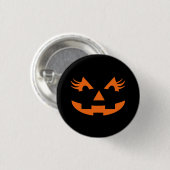 Badge Rond 2,50 Cm Girly Jack-o'-lantern Halloween (Devant & derrière)