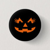Badge Rond 2,50 Cm Girly Jack-o'-lantern Halloween (Devant)