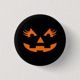 Badge Rond 2,50 Cm Girly Jack-o'-lantern Halloween
