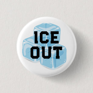 Badge Rond 2,50 Cm Glace bleue de déglacage