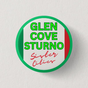 Badge Rond 2,50 Cm Glen Cove et Sturno - Villes soeurs