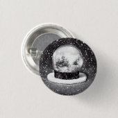 Badge Rond 2,50 Cm Globe des neiges d'hiver (Devant & derrière)