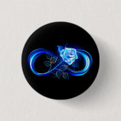 Badge Rond 2,50 Cm Glowing infinity with blue rose (Devant)