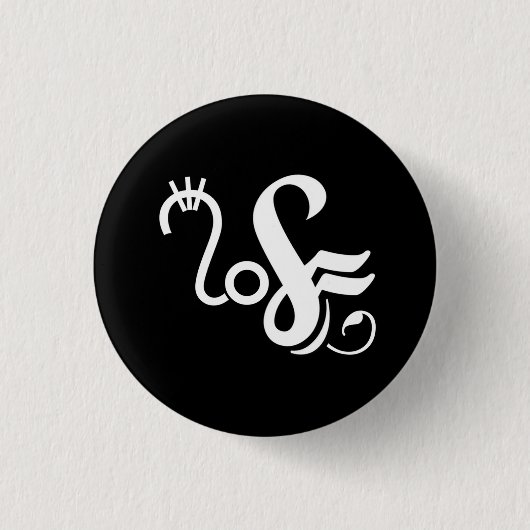 Badge Rond 2,50 Cm Glyphe neuronal (Devant)