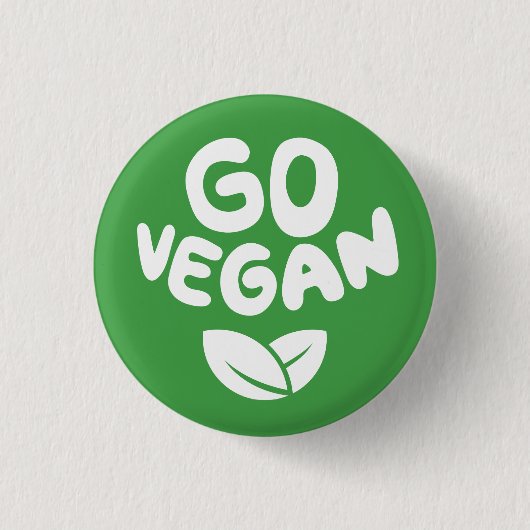 Badge Rond 2,50 Cm Go Vegan Green (Devant)