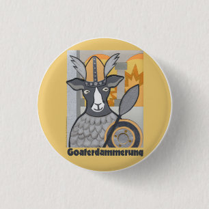 Badge Rond 2,50 Cm Goaterdammerung : Crépuscule des chèvres