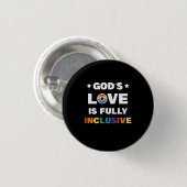 Badge Rond 2,50 Cm God's Love Is (Devant & derrière)