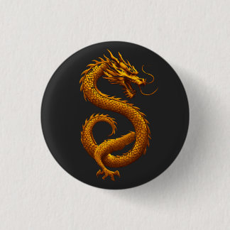 Badge Rond 2,50 Cm Golden Dragon