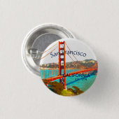Badge Rond 2,50 Cm GoldenGate de San Francisco (Devant & derrière)