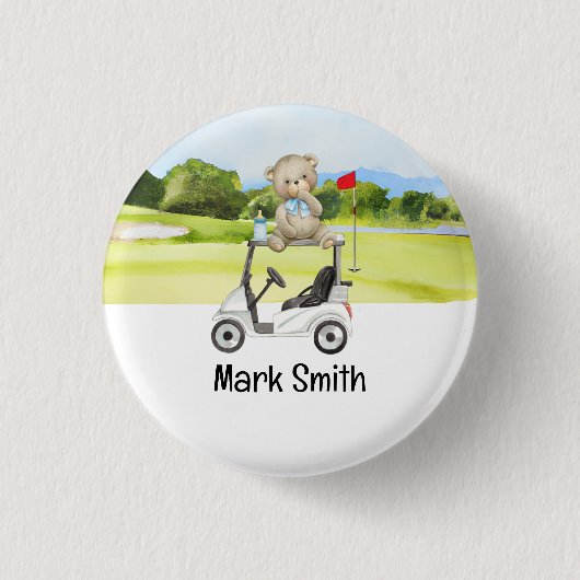 Badge Rond 2,50 Cm Golf baby shower / Anniversaire / félicitations (Devant)