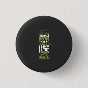 Badge Rond 2,50 Cm Golf - C'Est Le Seul Fer