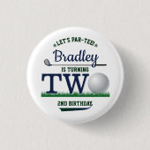 Badge Rond 2,50 Cm Golf PAR-TEE 2e anniversaire (Devant)