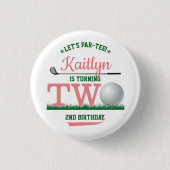 Badge Rond 2,50 Cm Golf PAR-TEE 2e anniversaire (Devant)