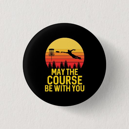 Badge Rond 2,50 Cm Golf sur disque avec vous (Devant)