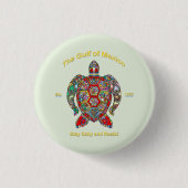 Badge Rond 2,50 Cm Golfe du Mexique (Devant)