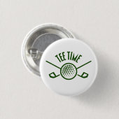 Badge Rond 2,50 Cm Golfers Tee Time (Devant & derrière)