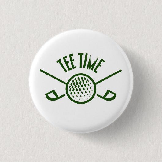 Badge Rond 2,50 Cm Golfers Tee Time (Devant)