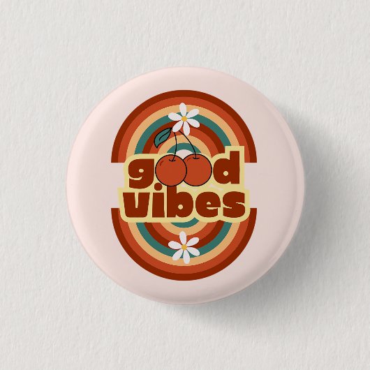 Badge Rond 2,50 Cm Good Vibes (Devant)