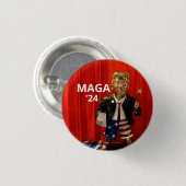 Badge Rond 2,50 Cm GOP Golden Boy : Donald Trump (Devant & derrière)