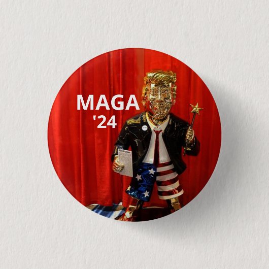 Badge Rond 2,50 Cm GOP Golden Boy : Donald Trump (Devant)