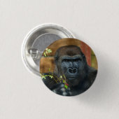 Badge Rond 2,50 Cm Gorilla Et Ses Berries (Devant & derrière)